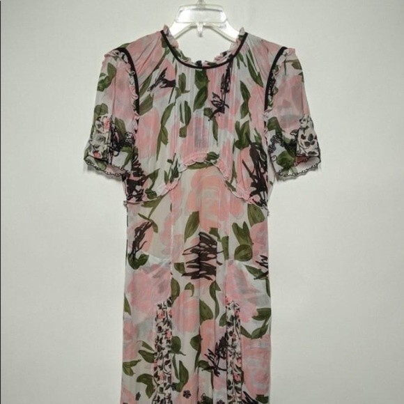 Coach Sheer Floral Midi Dress 4 2017 Collection - Picture 10 of 16